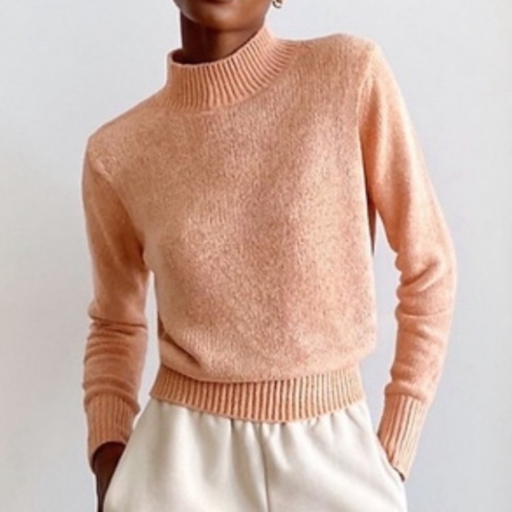 Aritzia Wilfred Free Coreta Mock Neck Sweater in Dusty Rose